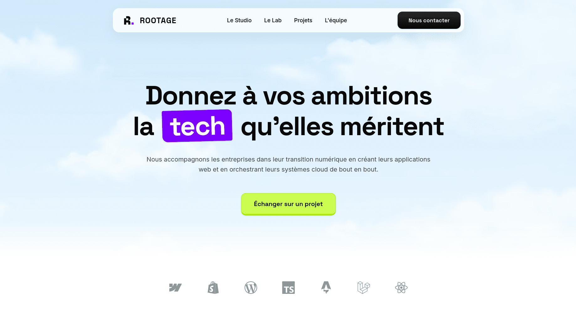 Rootage, site vitrine du studio